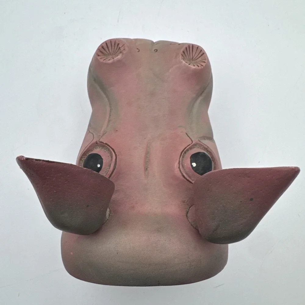 Hippo Head Wall Art Wooden Hanging House Hippopotamus Hand Carved‎ Home Decor